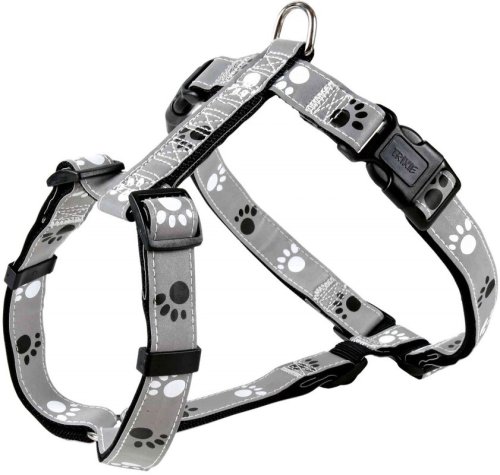 Trixie Silver Reflect - шлея Трикси Сильвер Рефлект светоотражающая с лапками S-M 40-65 см/20 мм (12232)