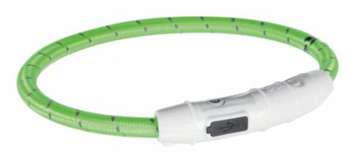 Trixie - ошейник Трикси светящийся с USB XS-S 35 cм/7 мм зеленый (12700)