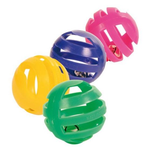 Trixie - набір м'ячиків Тріксі пластикових із дзвіночком 4 шт. 4 см (4521)