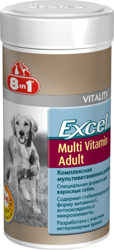 8 in 1 Excel Multi Vit-Adult - мультивітаміни 8 в 1 Ексель для дорослих собак 70 табл (660435/108665)