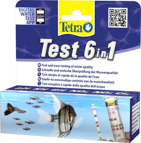 Tetra Test 6 in 1 - експрес-тест Тетра 6 в 1 25 смужок для прісноводного акваріума (175488)