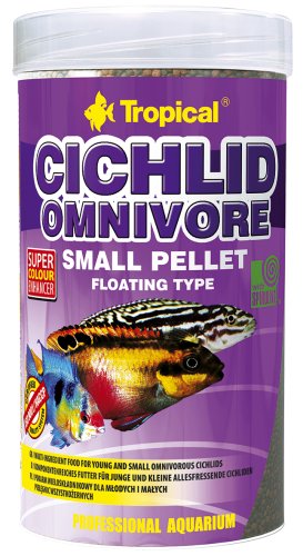 Tropical Cichlid Omnivore Small Pellet - корм Тропікал Цихлід Омнівор Смолл Пелет для молодих цихлід 1 л / 360 г (60956)