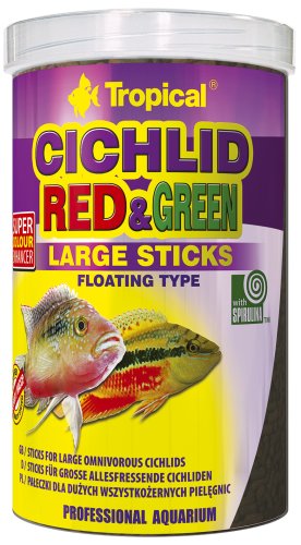 Tropical Cichlid Red&Green Large Sticks - корм Тропікал Цихлід Ред & Грін у вигляді палочех для цихлід 1 л / 300 г (63736)