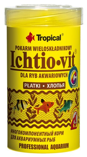 Tropical Ichtio-Vit - корм Тропікал Іхтіо-Кручений основний у вигляді пластівців для всіх видів риб 100 мл / 20 г (77003)