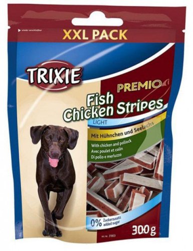 Trixie Premio Chicken and Pollock Stripes - ласощі для собак Тріксі роли курка й риба 75 г (31534)