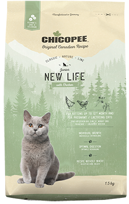 Chicopee CNL Junior New Life Chicken - корм Чикопи Классик Джуниор Нью Лайф с курицей для котят и беременных кошек 1,5 кг (017916)
