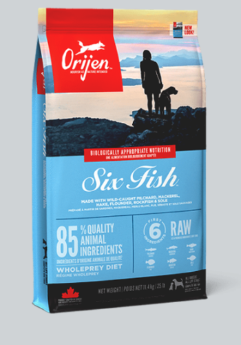 Orijen Six Fish Dog - корм Ориджен 6 видов рыб для собак 6 кг