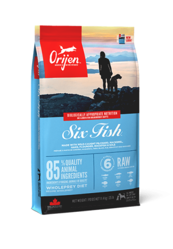 Orijen Six Fish Dog - корм Оріджен 6 видів риб для собак 11,4 кг
