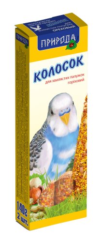 Природа - колосок «Горіховий» для хвилястих папуг 140 г (PR740025)