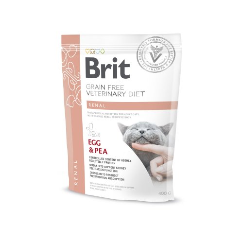 Brit Veterinary Diets Cat Renal - корм Брит ветеринарна дієта беззернової для кішок при хронічній і нирковій недостатності 400 г (170958/528332)