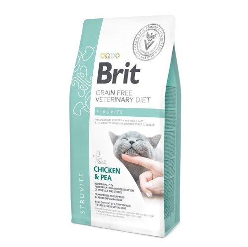 Brit Veterinary Diets Cat Struvite - корм Брит ветеринарная диета беззерновой для кошек при струвитном типе МКБ 2 кг (170954/528271)