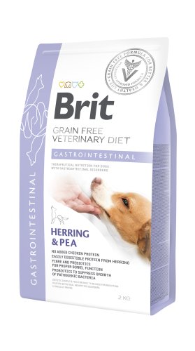 Brit Veterinary Diets Dog Gastrointestinal - корм Брит ветеринарна дієта беззернової для собак при розладах травлення 2 кг (170945/8134)