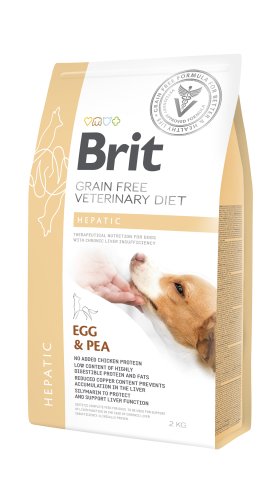 Brit Veterinary Diets Dog Hepatic - корм Брит ветеринарна дієта беззернової для собак при захворюваннях печінки 2 кг (170947/8165)
