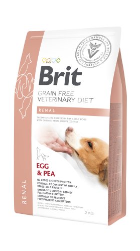 Brit Veterinary Diets Dog Renal - корм Брит ветеринарна дієта беззернової для собак з нирковою недостатністю 2 кг (170949/8196)
