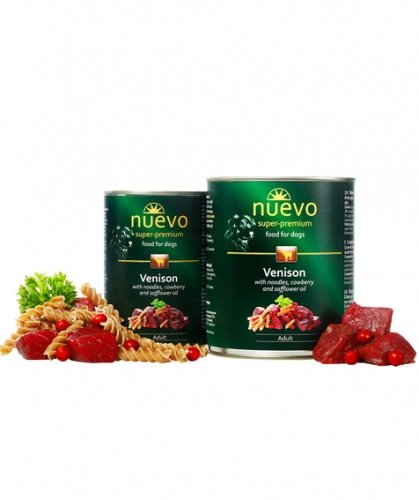 Nuevo Adult Venison - консерви Нуево з олениною й брусницею та сафлоровою олією для собак 800 г (95002)