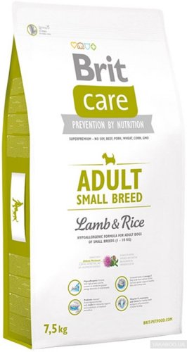 Brit Care Adult Small Breed Lamb & Rice - корм Брит для собак мелких пород 7,5 кг (132706 /9881)