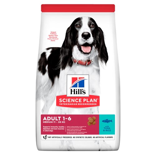 Hills SP Canine Adult Medium Tuna & Rice - корм Хілс із тунцем і рисом для дорослих собак середніх порід 2,5 кг (604279)