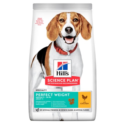 Hills SP Adult Perfect Weight Medium - корм Хілс із куркою для контролю ваги собак середніх порід 2 кг (604296)