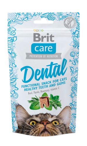 Brit Care Dental - функциональное лакомство Брит Дентал с индейкой для котов 50 г (111263/1371)