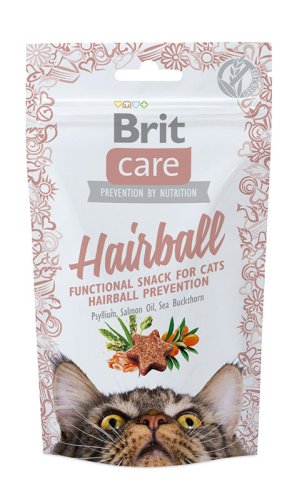 Brit Care Hairball - функциональное лакомство Брит Хеирболл с уткой для котов 50 г (111265/1395)