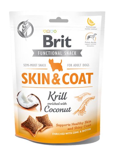 Brit Care Skin&Coat - функциональное лакомство Брит Скин & Коат с крилем и кокосом для собак 150 г (111420/9963)