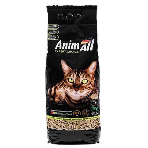 AnimAll New - наповнювач Енімол деревний для котів 3 кг (111289)