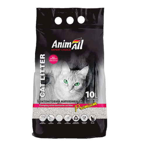 AnimAll - наповнювач Енімол бентонітовий білий без аромату 10 л (144572) AnimAll - наповнювач Енімол бентонітовий білий без аромату 10 л (144572)