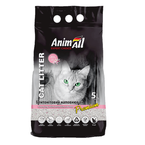 AnimAll - наполнитель Энимол бентонитовый белый с ароматом детской пудры 5 л (144571)