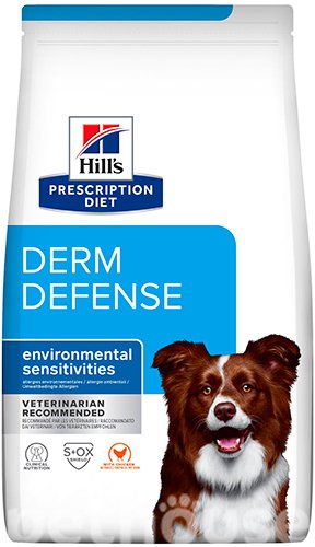 Hills PD Canine Derm Defence  - диетический корм Хилс для собак при атопическом дерматите с курицей 1,5 кг