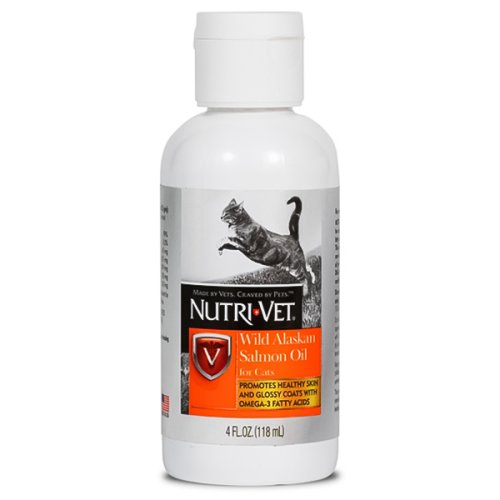 Nutri-Vet Wild Alaskan Salmon Oil - вітамінна добавка Нутрі-Вет рідка для шерсті котів 118 мл
