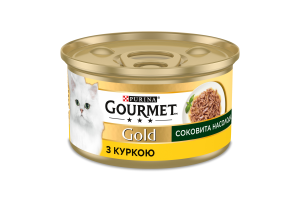 Gourmet Gold - консервы Гурме Голд Сочное Наслаждение с курицей для кошек 85 г 8445290823342