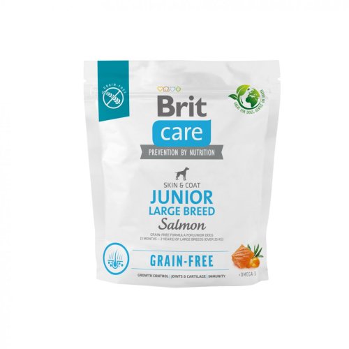 Brit Care Dog Grain Free Junior Large Breed - корм Брит беззерновой для молодых собак крупных пород с лососем 1 кг (172199)