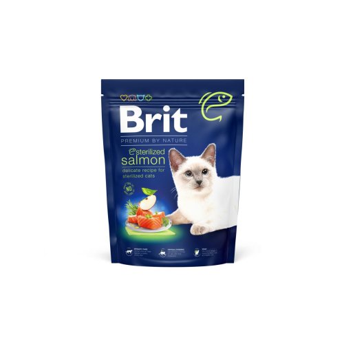 Brit Premium by Nature Cat Sterilized Salmon - корм Брит для стерилизованных кошек с лососем 300 г (171848)