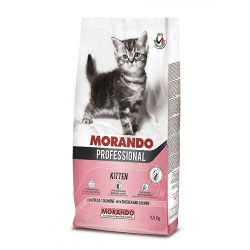 Morando PROFESSIONAL Kitten - корм Морандо для котят с курицей и лососем 1,5 кг (8007520105361)