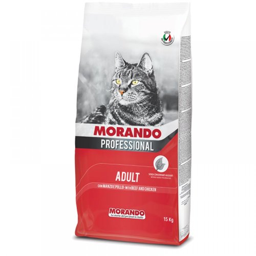 Morando PROFESSIONAL Adult - корм Морандо для взрослых котов с говядиной и курицей 15 кг (8007520105262)