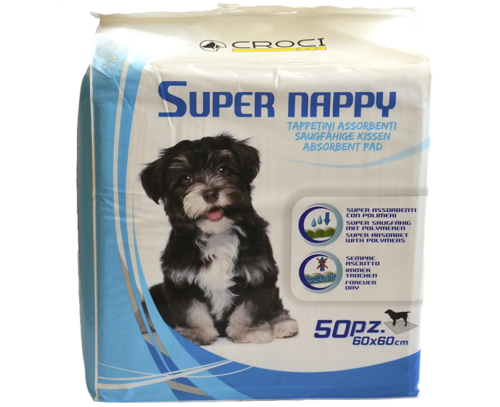 Croci Super Nappy - пеленки Super Nappy для собак 60х60 50 шт (8023222059801)