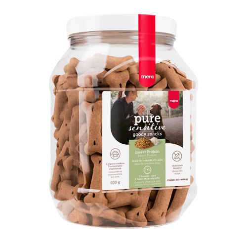 Mera good snacks pure sensitive Insect Protein снеки для чувствительных собак с белком насекомых, 600 гр