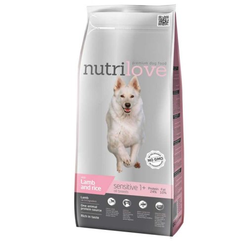 Nutrilove Sensitive - корм Нутрилав Сенсетив с ягненком и рисом для собак всех пород 3 кг (8595606402416)