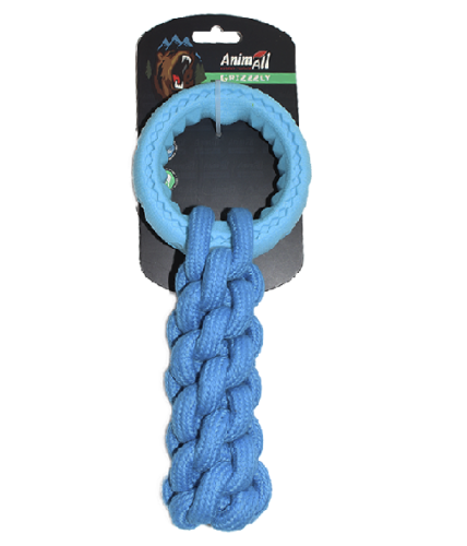AnimAll AGrizZzly 9567 Игрушка кросфит с кольцом, голубая