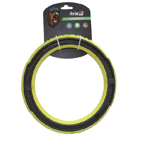AnimAll AGrizZzly 9697 Игрушка супер-кольцо L, черно-зеленая