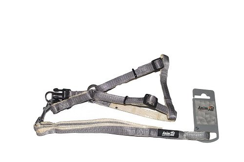 AnimAll повідець+шлея HJ-LН254 Grey 20x1200x15мм+40/65см