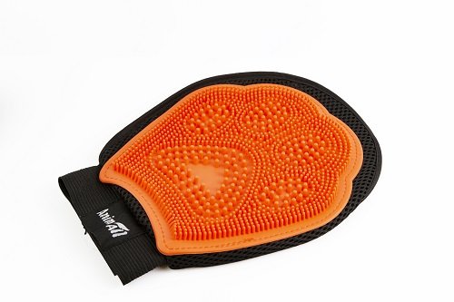 AnimAll Грум рукавичка массажная для вычесывания шерсти для котов и собак MG9608 оранжевая