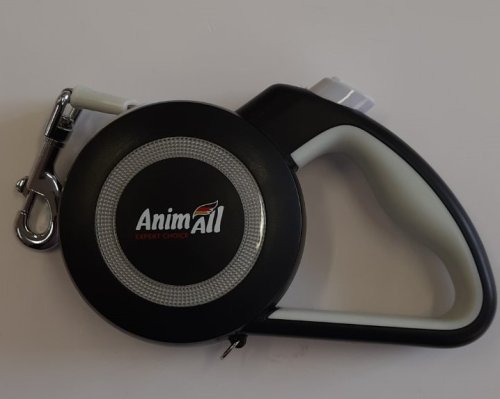 AnimAll рулетка-поводок Reflector до 50кг/5м L серый-черный MS7110-5M