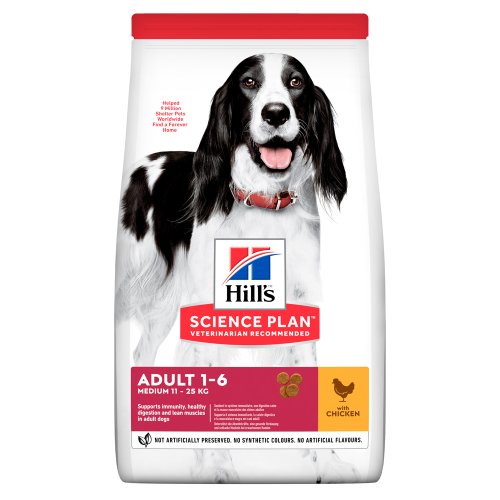 Hills SP Canine Adult Medium with Chicken - корм Хилс с курицей для взрослых собак средних пород 2,5 кг (3266)