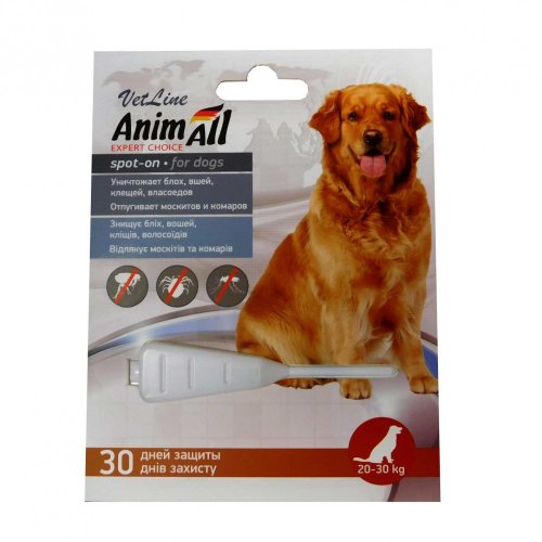 AnimAll VetLine - Капли Энимал ВетЛайн Spot-On от блох и клещей для собак весом 20-30 кг
