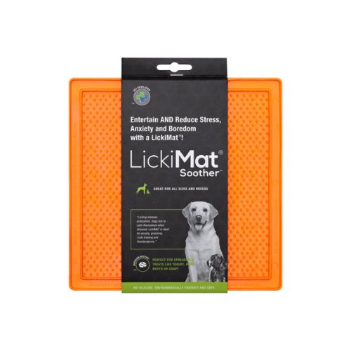 LickiMat Soother - Каучуковый коврик Soother Orange для медленного питания для собак оранжевый (00470) LickiMat Soother - Каучуковый коврик Soother Orange для медленного питания для собак оранжевый (00470)