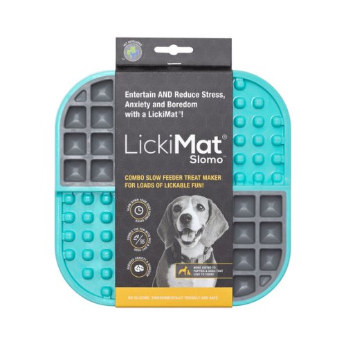 LickiMat Slomo - Комбинированный каучуковый коврик Slomo Turquoise для медленного питания для собак бирюзовый (00371) LickiMat Slomo - Комбинированный каучуковый коврик Slomo Turquoise для медленного питания для собак бирюзовый (00371)