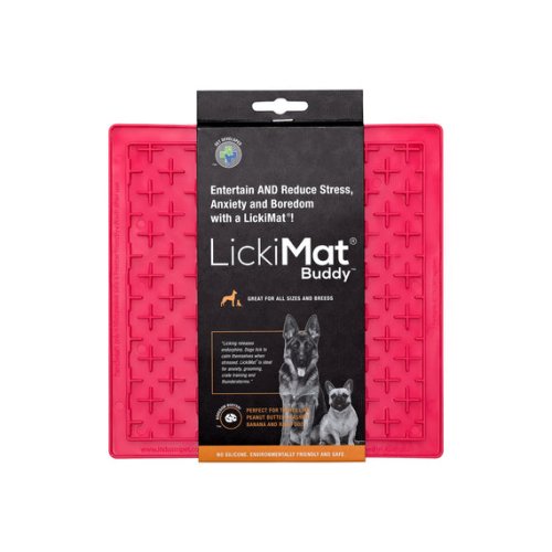 LickiMat Buddy - Каучуковий килимок Buddy Pink для повільного харчування для собак рожевий (05024)