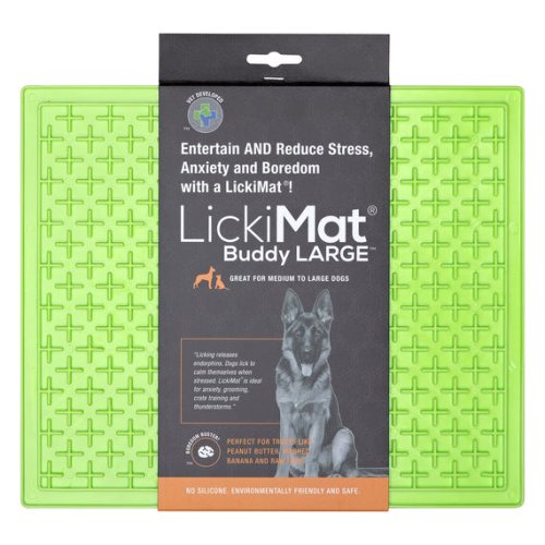 LickiMat Buddy XL - Каучуковый коврик Buddy XL Green для медленного питания для собак зеленый (05215)