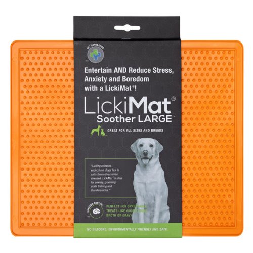 LickiMat Soother XL - Каучуковий килимок Soother XL Orange для повільного харчування для собак помаранчевий (05277) LickiMat Soother XL - Каучуковий килимок Soother XL Orange для повільного харчування для собак помаранчевий (05277)